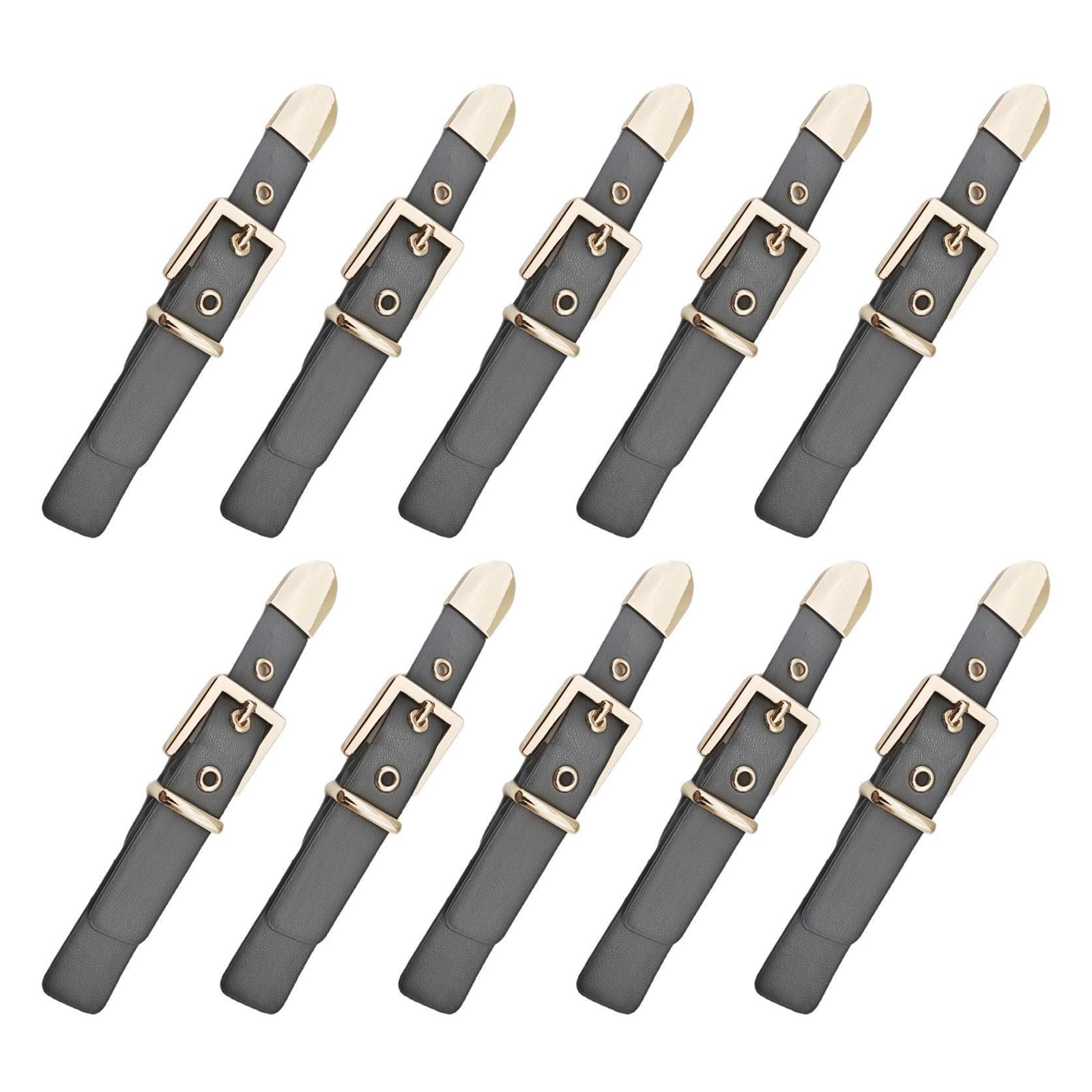 Xjdzineq 10 Pcs PU Leather Sew-on Toggles Closures Sewing Accessories Jackets Buckles for Coat Jackets Craft