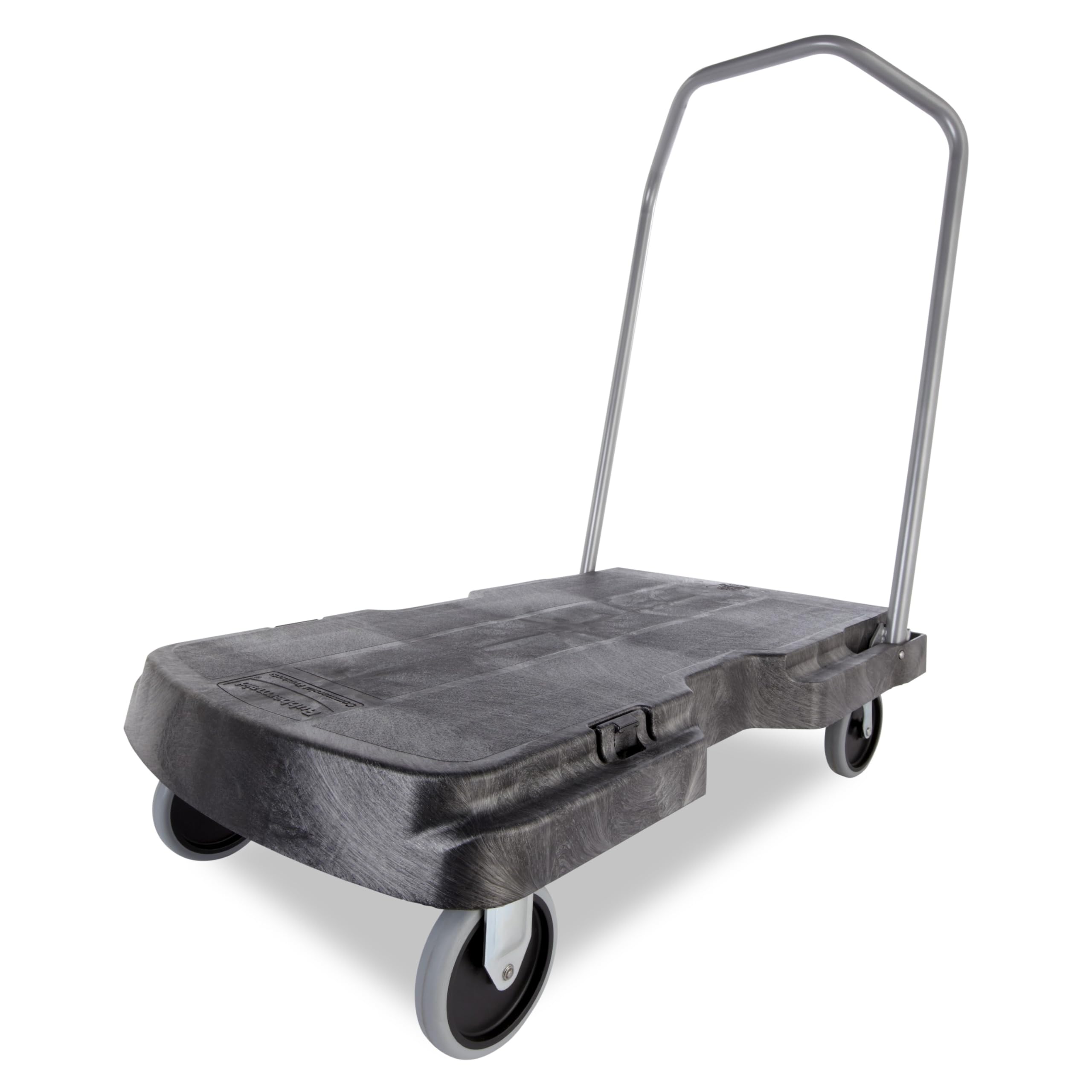 Rubbermaid Commercial Products Triple Trolley Folding Handle Dolly/Cart/Platform Truck with wheels, 500 lbs Capacity, for Moving/Warehouse/Office