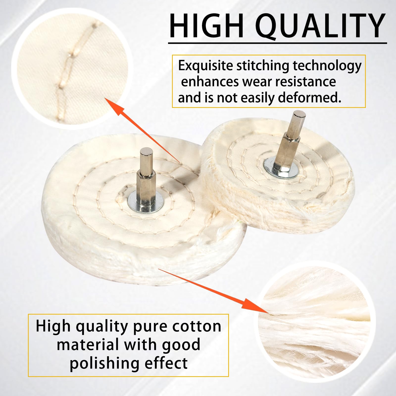 Buffing Wheels Kit - 9pcs for Drill Polishing -3 Buffing Wheels Kit - 9pcs for Drill Polishing -3