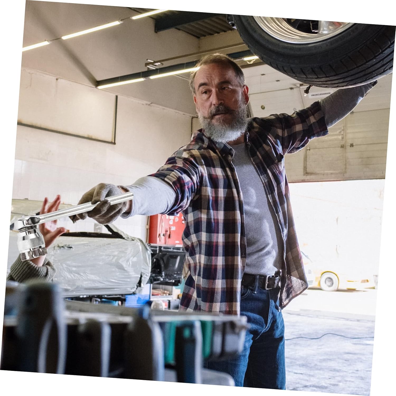 VILLCASE 4pcs Adjustable Socket Wrench Multi-fitting Tool for Gripping and Removing Damaged One-handed Design