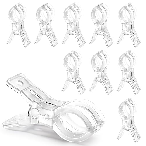 RELBRO Spring Clamps, 3.5 Inch Clear Plastic Clips for Balloon