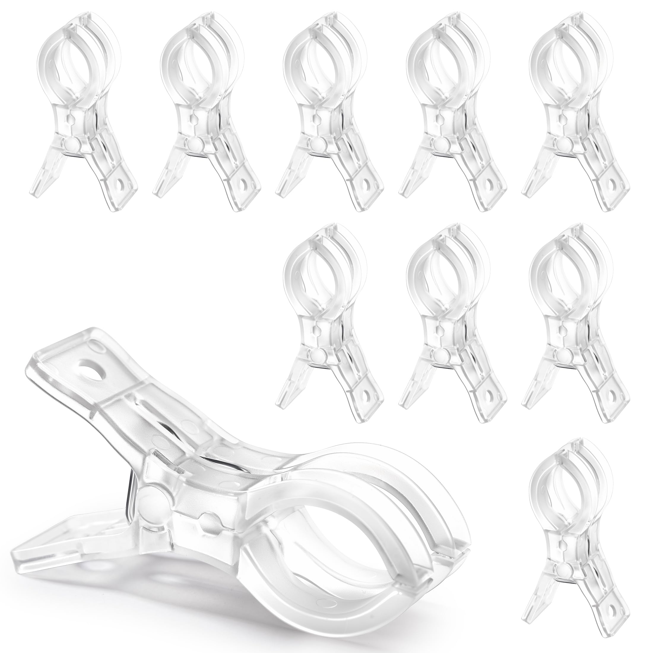 Photo 1 of RELBRO Spring Clamps, 3.5 Inch Clear Plastic Clip, 10 Pcs