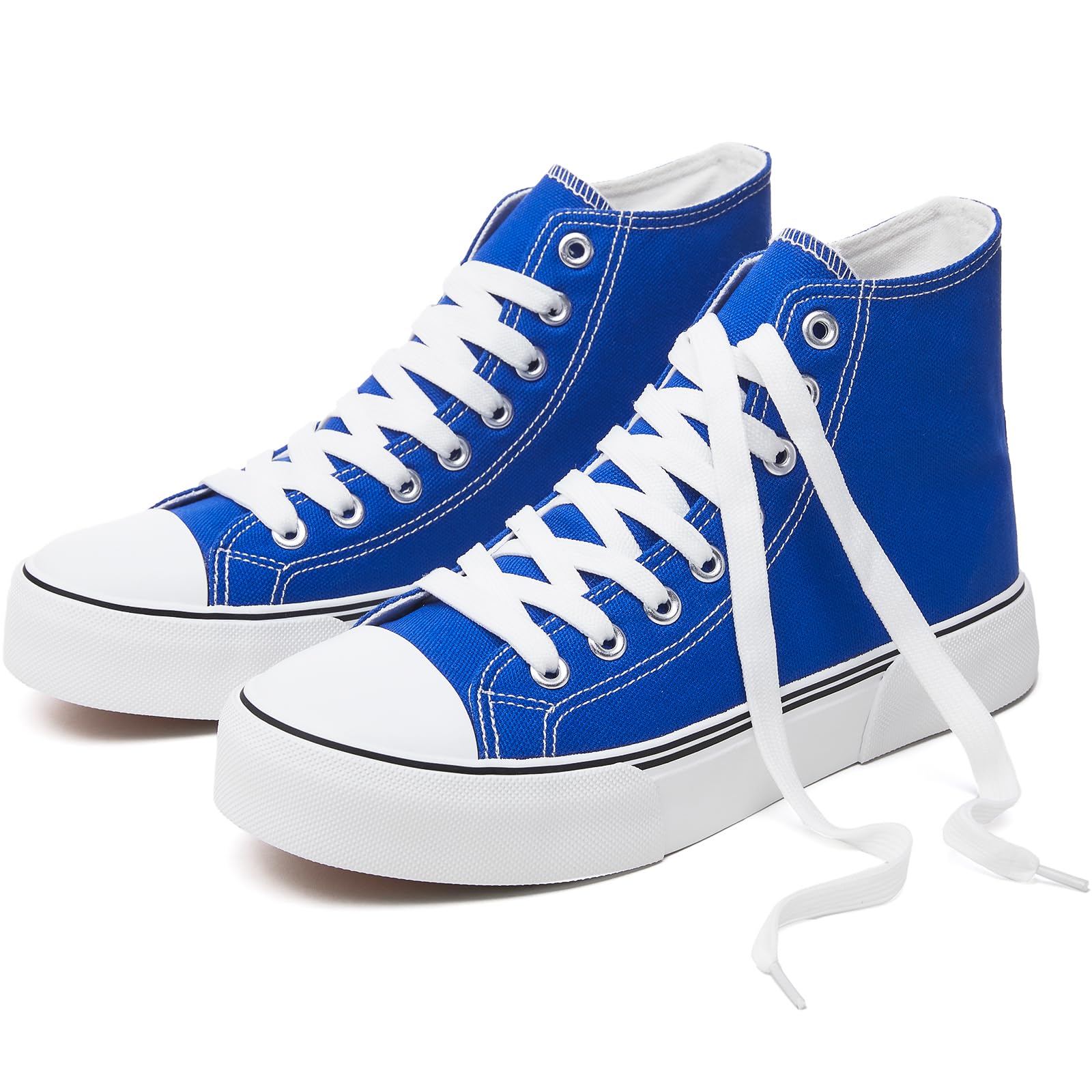 hash bubbie High Top Sneakers for Women Classic High Tops Canvas Shoes Lace up Women's Fashion Sneaker