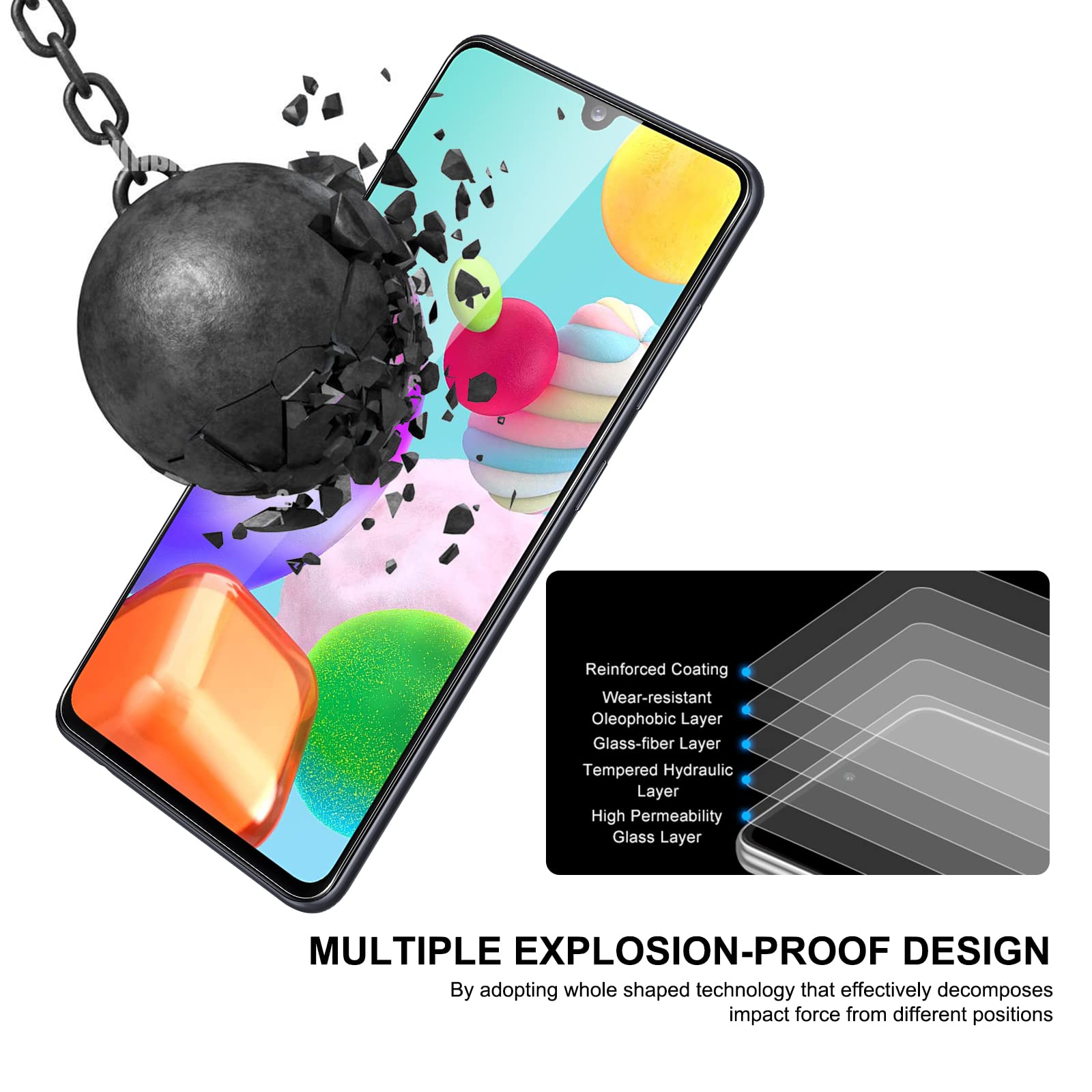 Vauki Vetro Temperato per Motorola Moto G73 5G [3 Pezzi],Durezza 9H,Anti- Graffio,Anti-Impronte,Senza Bolle,Ultra HD Schermo Pellicola Protettiva Compatibile con Motorola Moto G73 5G