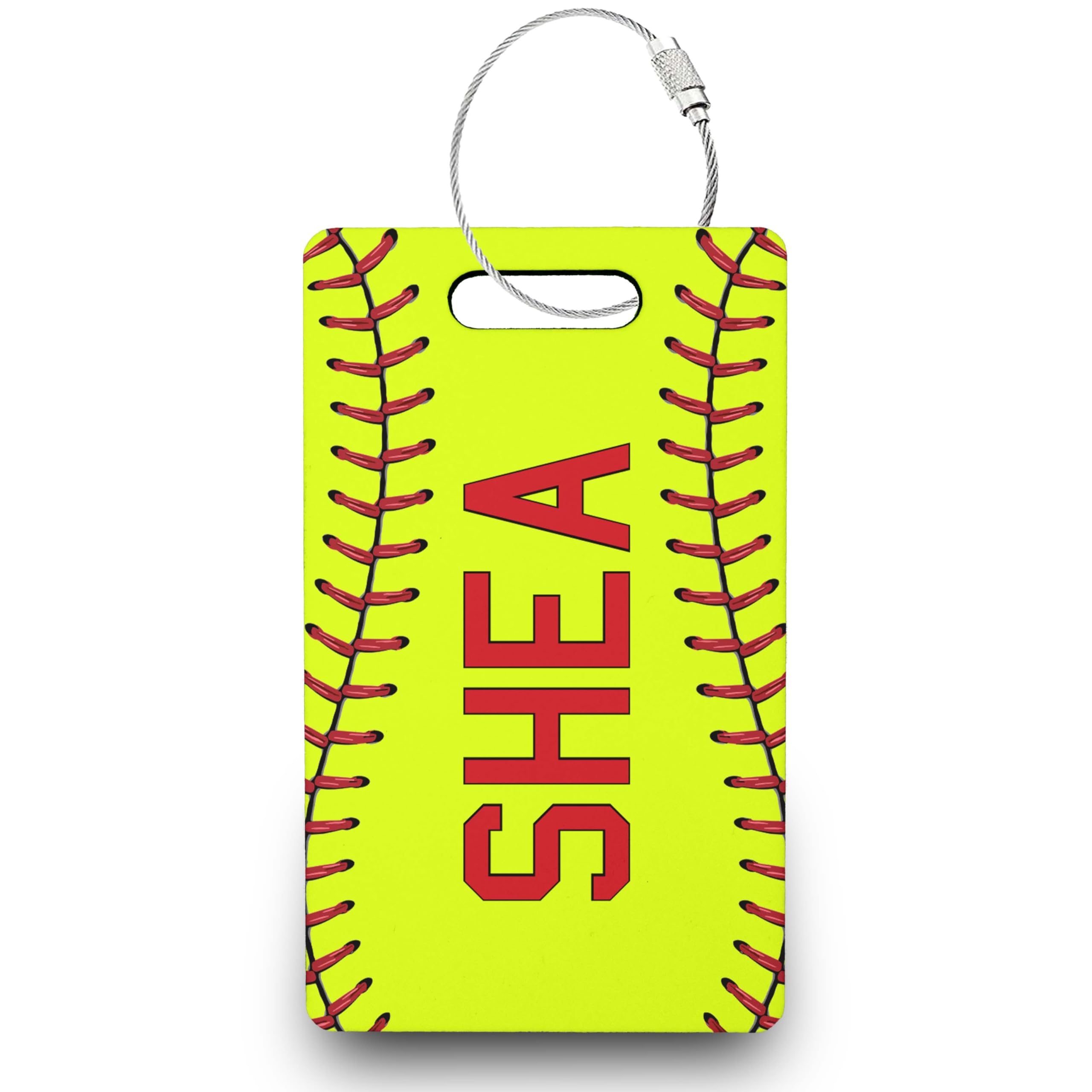 MYETCHEY Personalized Baseball Name, Bag and Keychain Tags, Party Favors, End of Season Gifts, Team Gifts