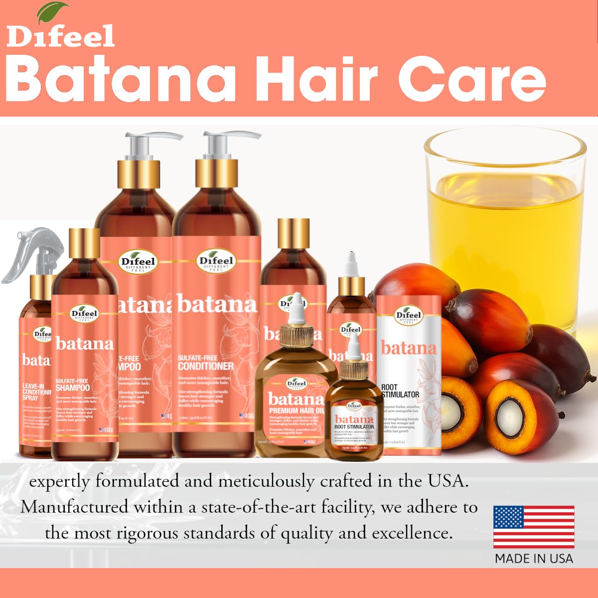 Difeel Batana Shampoo 12 Ounces - Strengthening Sulfate Free Shampoo for Thicker, Smoother and more Manageable Hair - Image 8