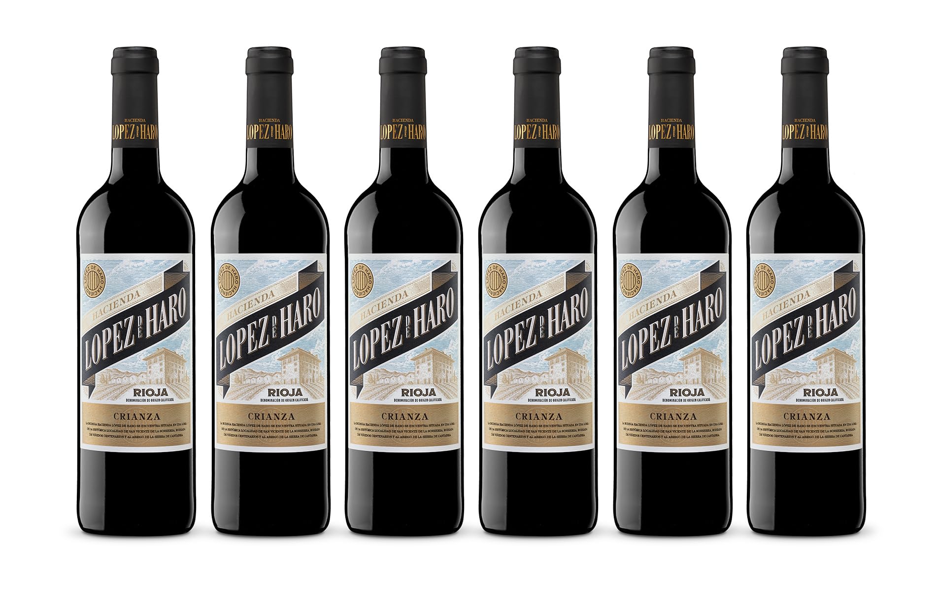 Hacienda López de Haro Crianza - vino tinto D.O.Ca Rioja- 6 botellas de 75cl.
