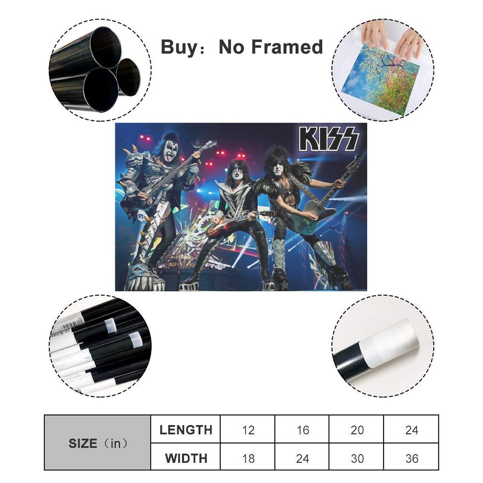Amazon｜Kiss キスバンド-音楽 キャンバスポスターウォール