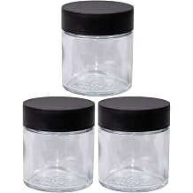 4 oz Glass Straight Sided Jars With Child Resistant Screw Top Lid 3-Pack