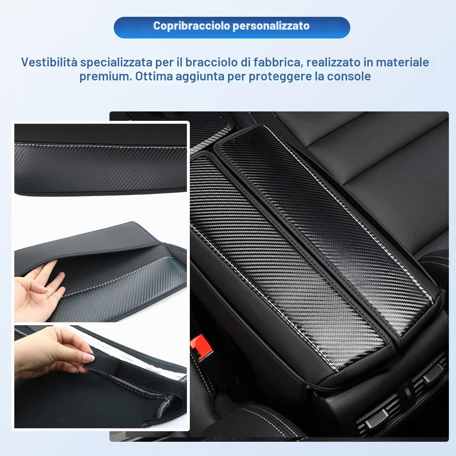 CDEFG Peugeot 3008 5008 508 C5 aircross DS7 Crossback 2016-2024 2025 Copertura per Bracciolo Coperchio di Protezione della Scatola per Parti Console Centrale Guscio Antigraffio Auto Accessori
