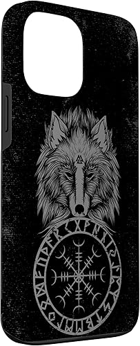 Miniatura 3 de Funda para iPhone 13 Pro Max Viking Aegishjalmur Runes Fenrir Odin Yelm Of Awe