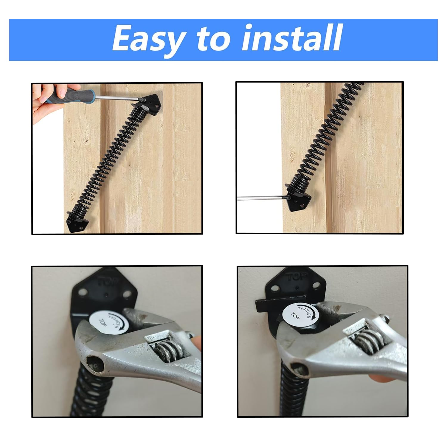 Adjustable Gate Spring Installation Gate Shut Flat Gate Closer,