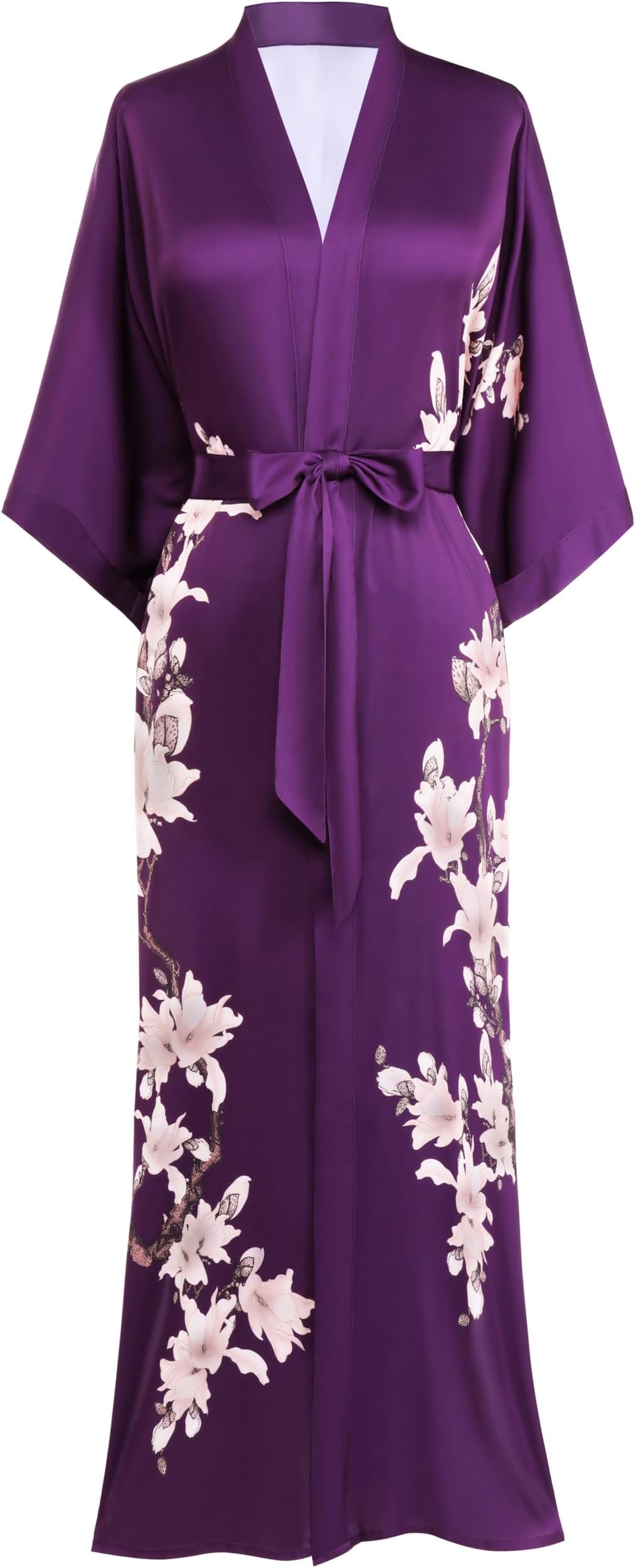 BABEYOND Kimono Robe Cover up Long Floral Bridesmaid Wedding Bachelorette Party Robe
