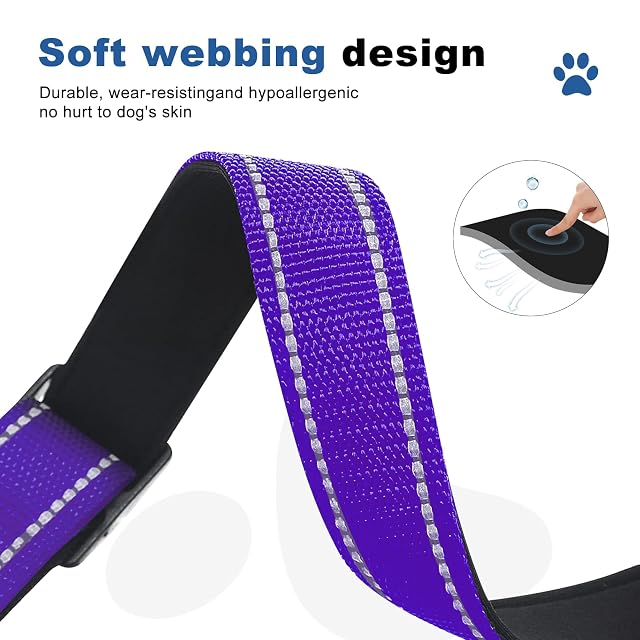 Foto 3 de 8 de Collar reflectante para perro Martingala. Collar de perro con hebilla de liberación rápida. Collar ajustable…