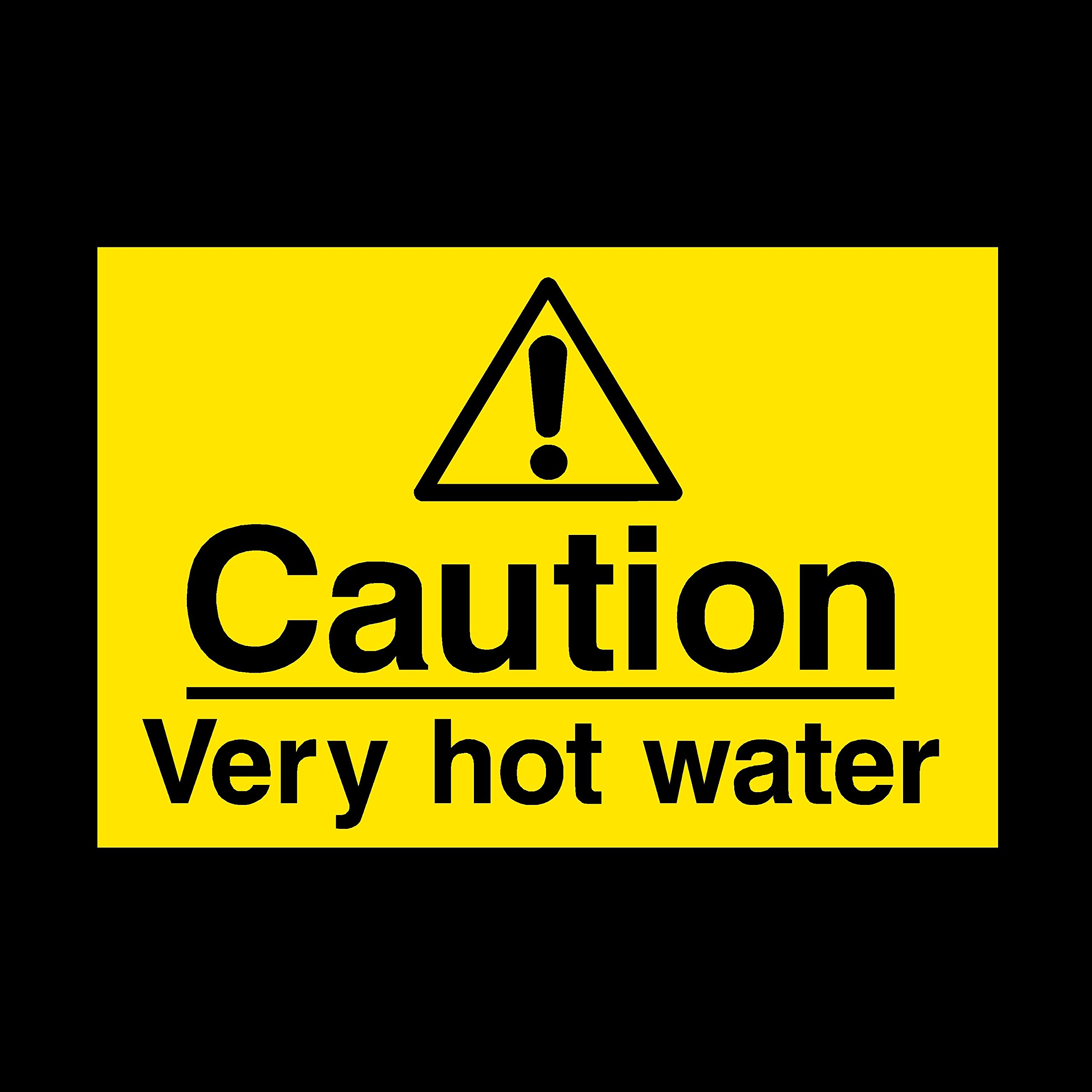 Ussp&S Caution Very Hot Water Sticker/Self Adhesive Sign - Food Hygiene/Hot Surface/Danger/Beware
