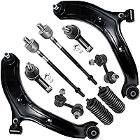 Vista 91 de Detroit Axle - Kit de suspensión delantera RWD de 10 piezas para Chevy GMC Silverado Sierra 1500 1999-2006, 2 brazos de control superior, 2 rótulas