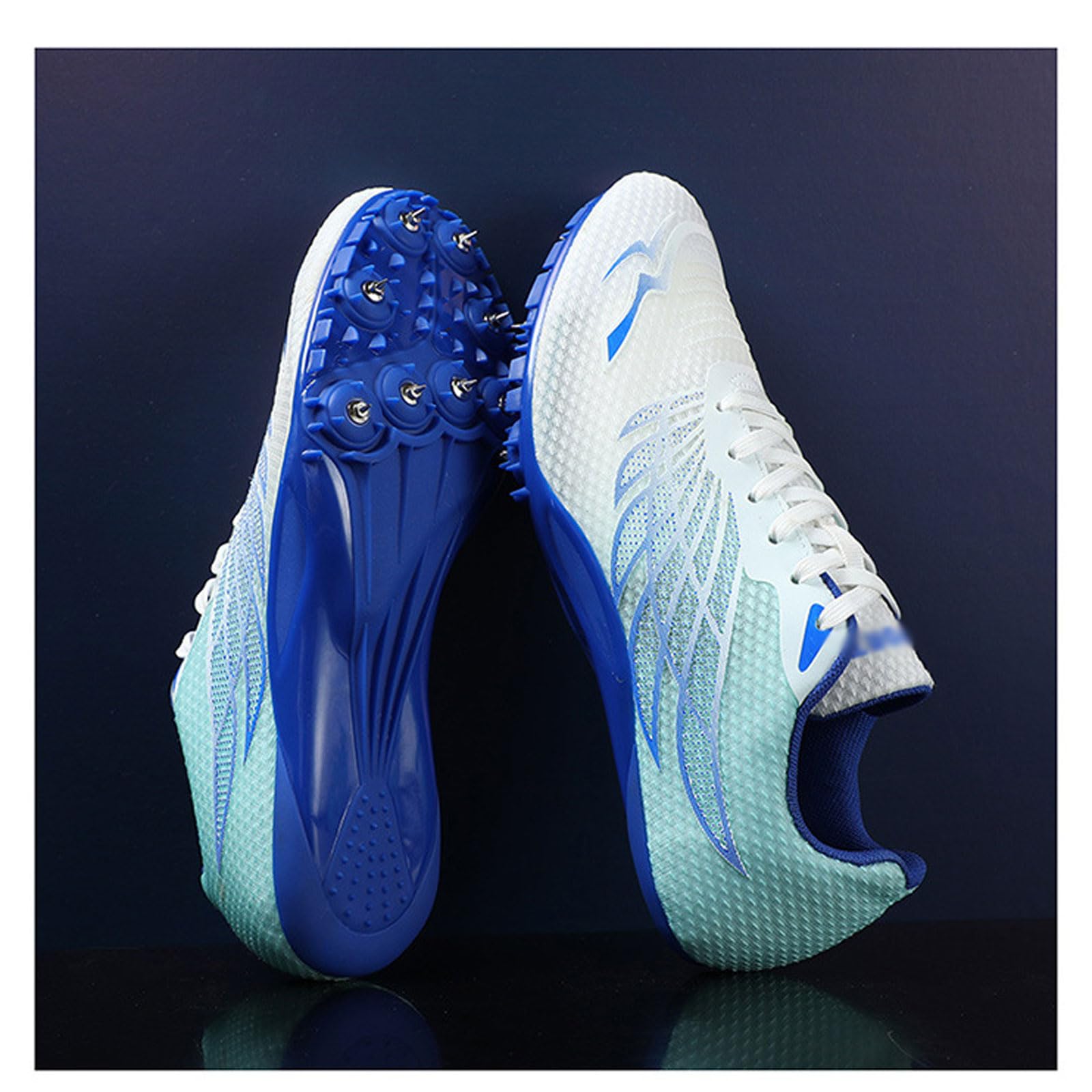 Leggero e Confortevole Track And Field Sprint Scarpe Unisex Leggere Antiscivolo con Punte Scarpe Corsa Antiusura Antiscivolo Allenamento da Competizione Scarpe Competizione di Allenamento
