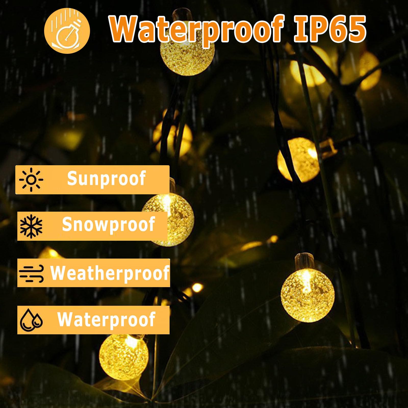 FANSU Catene Luminose da Esterno Solari,Catena Luci Luminosa Esterno Giardino IP65 Impermeabile Luci da Giardino Solari per Festa Terrazzo Patio Ristorante Recinzione (Luce calda,24mm/200LED/22M)