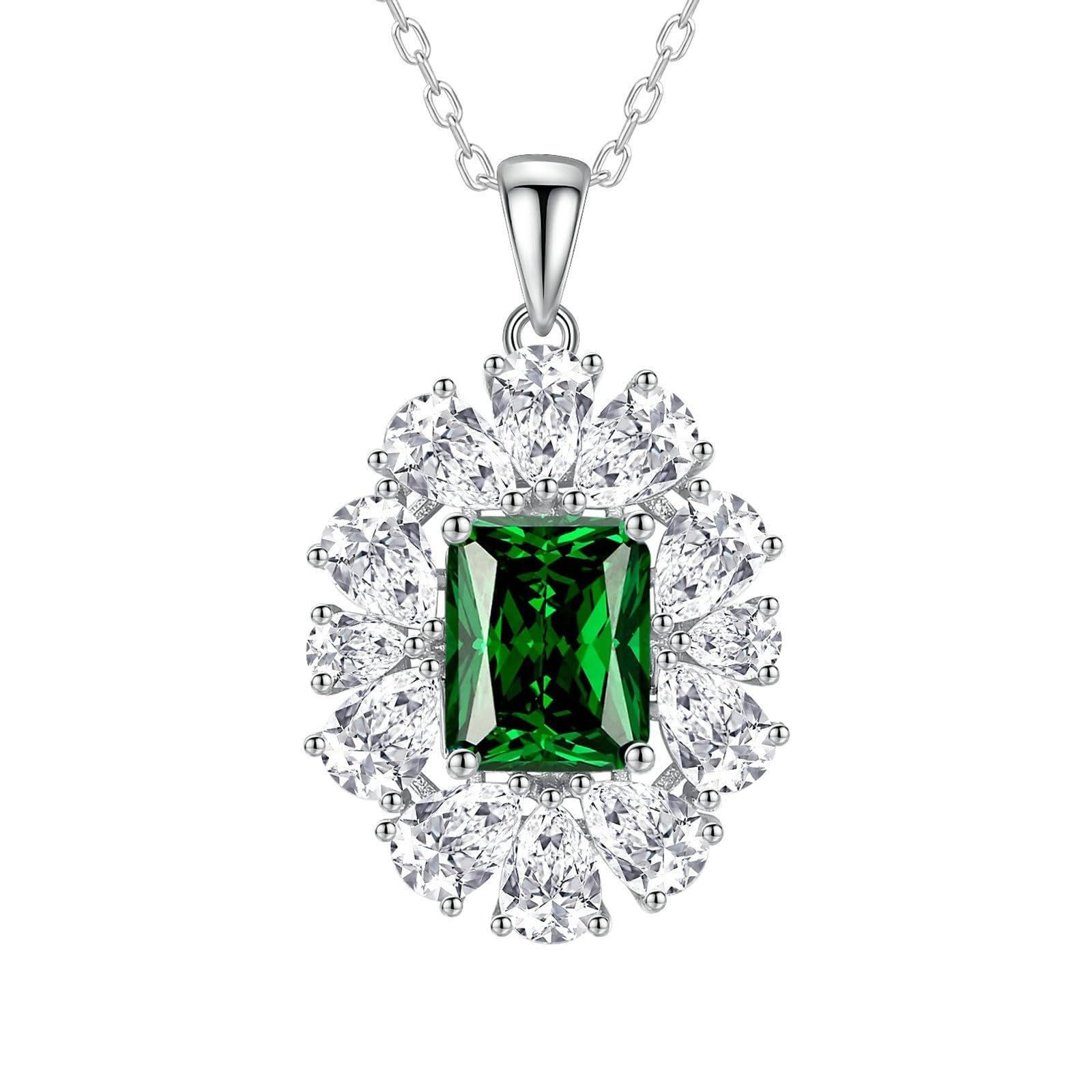 Cadena de topacio de oro y platino de 9 K/14 K/18 K, colgante de halo con topacio y moissanita, para mujer, cadena para novia
