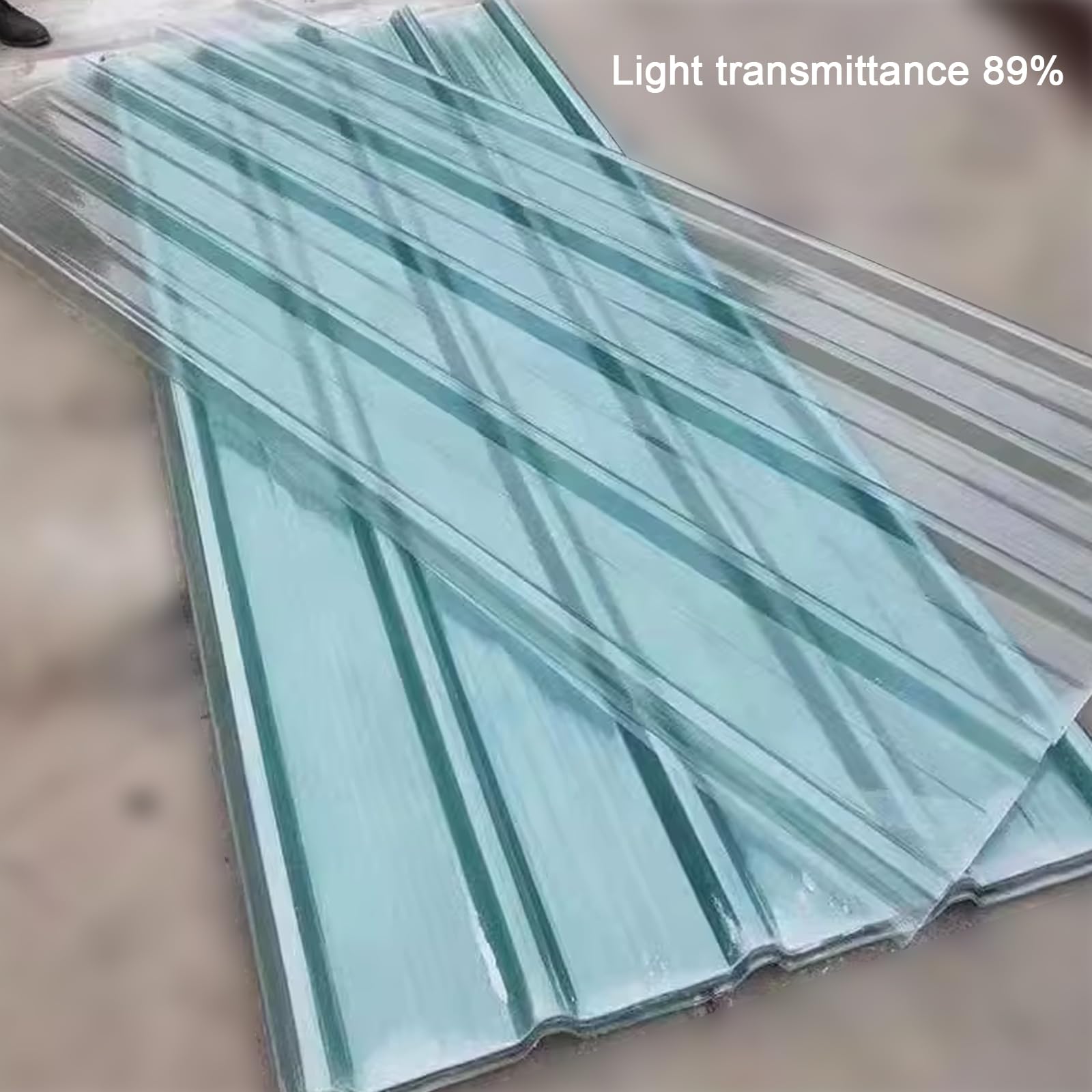 Placa de Iluminación Natural de Fibra de Vidrio de 1mm,Panel para Tejado Aislantes del Calor,Paneles para Tejado Transparente,Panel de Revestimiento Trapezoidal Ondulada (0.9x1.6m/35x63in,1 pcs)