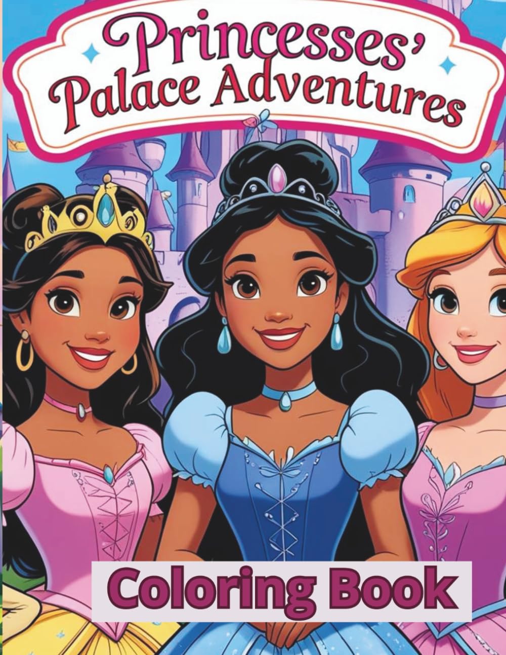Princesses` Palace Adventures: Simple & Cut Princesses` Coloring Book