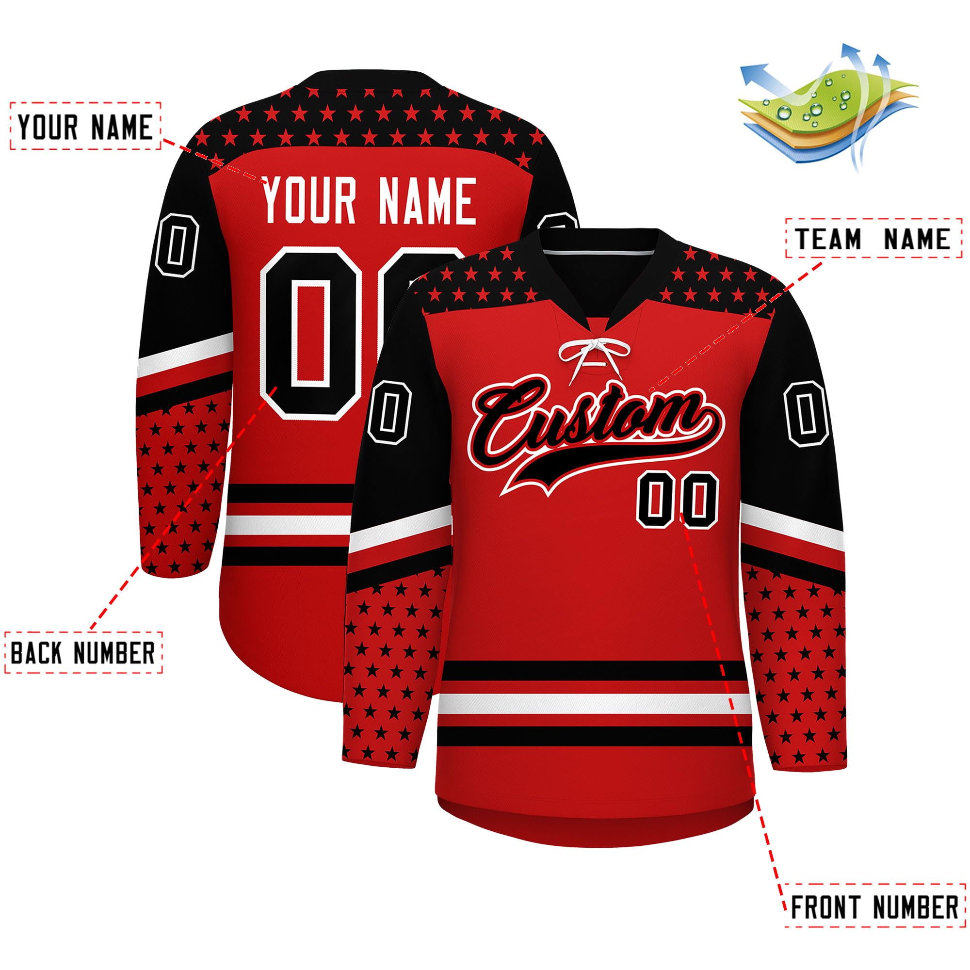 Personalized Ice Hockey Jersey Team Uniforms Stitched Practice Jerseys for Men Women Youth Kids