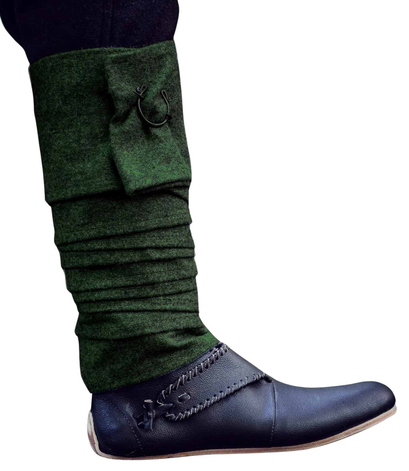 Leonardo Carbone® Herren Wadenwickel Karl | Robuster Halt | Perfekt Für LARP | Karneval, Halloween, Cosplay, LARP, Wikinger, Mittelalter, Kostüm, Accessoire | Wolle