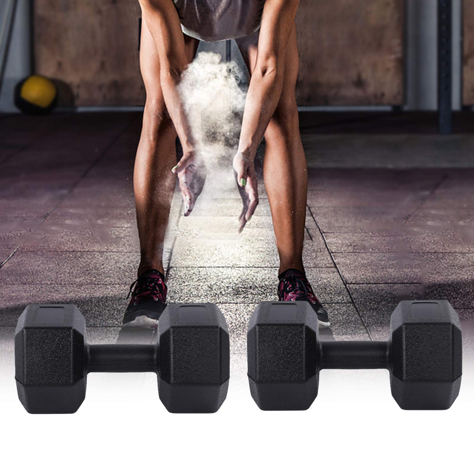 Guidon Hexagonal 5 Kg Haltère Ergonome - Poids Fitness Musculation Caoutchouc Antichoc