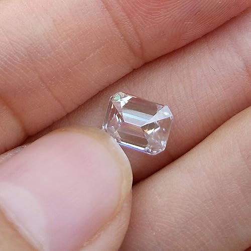 Miniatura 7 de MOIS Moissanita suelta de 2 quilates, diamante incoloro real, claridad VVS1, piedra preciosa brillante de corte esmeralda para hacer