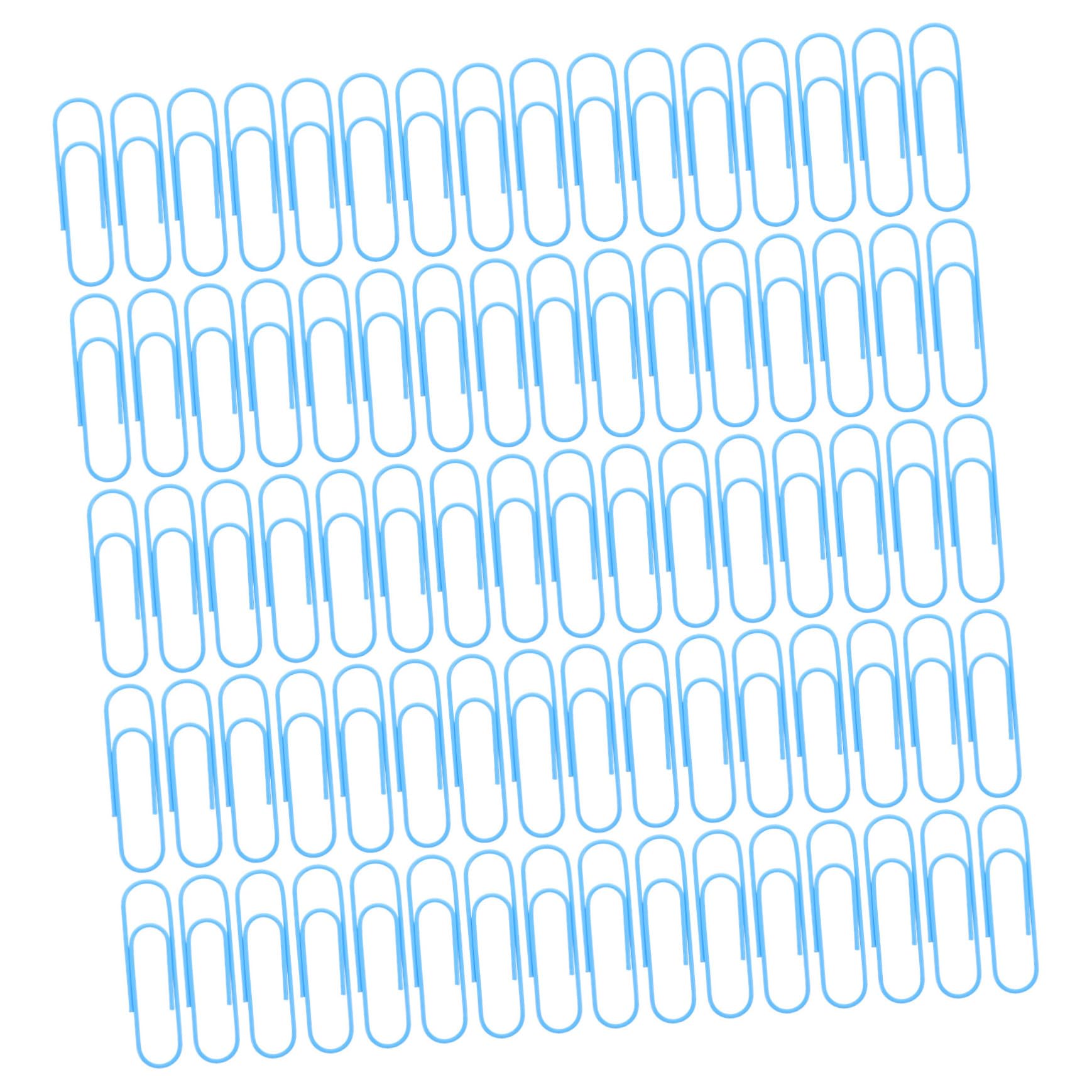 Graffette per Carta Grandi da 10cm, Metallo, 100 Pezzi, Blu | Clip Riutilizzabili per Ufficio e Scuola, Presa Sicura, Formato Portatile, per Documenti e Carta