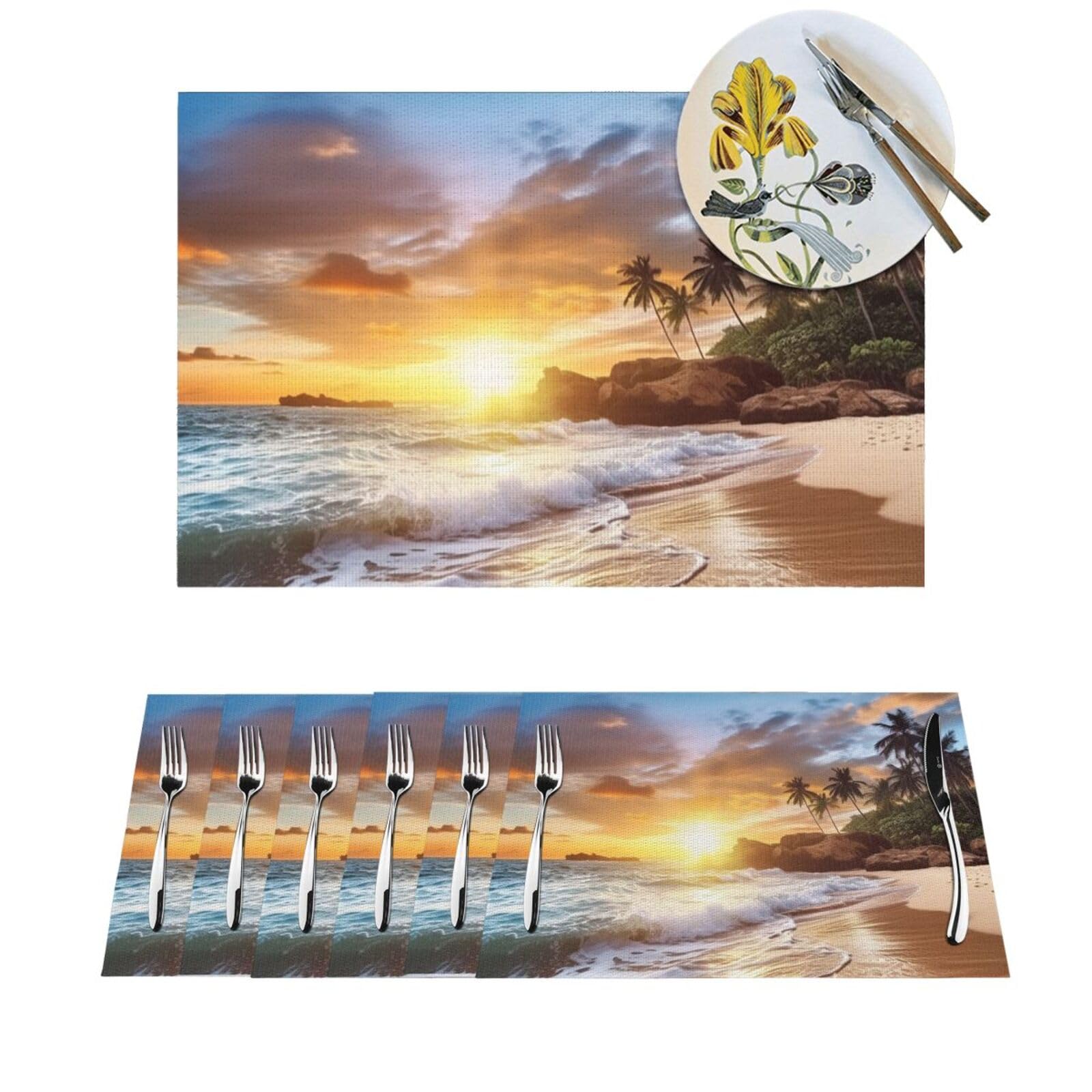 Sets de table imperméables en PVC pour éliminer les taches tenaces sur votre table de cuisine