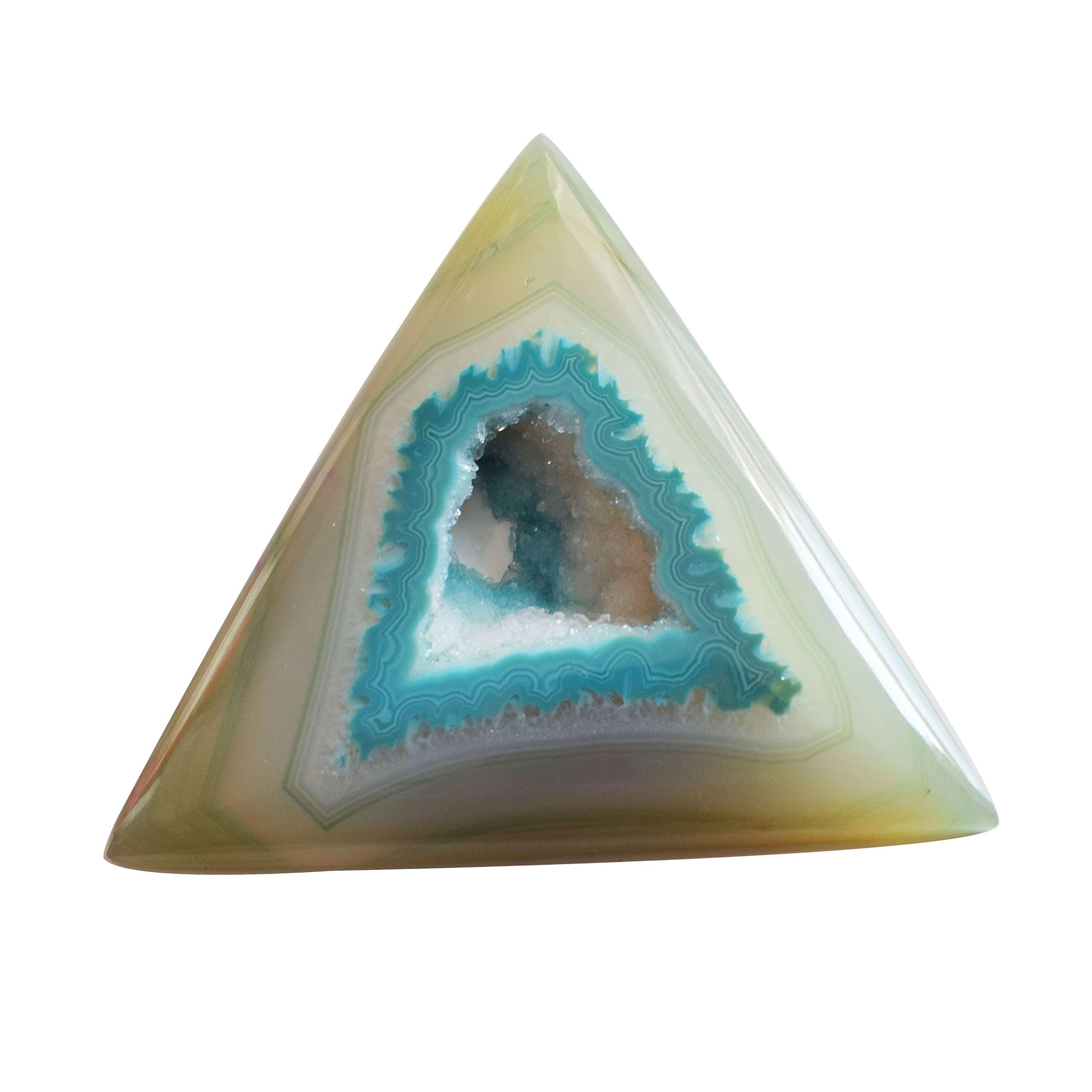 Pierre précieuse agate druzy triangle pour remplacer les cabochons plats sans relief - 6