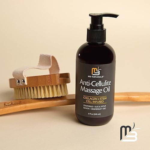 Miniatura 5 de M3 Naturals Paquete de aceite de masaje corporal anticelulítico y crema para el trasero