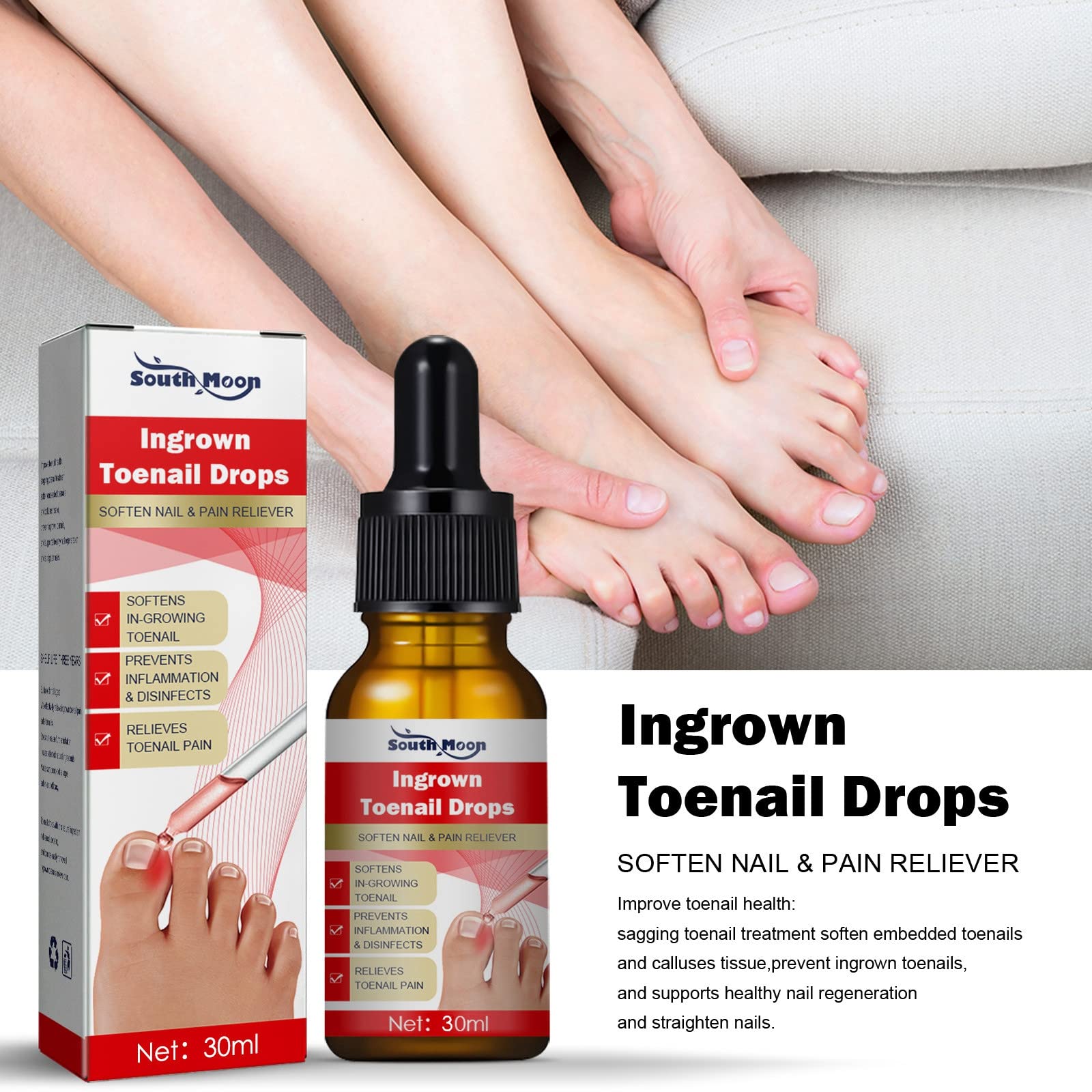 HIVETZ Ingrown Toenail Treatment,Nail Helper,Nail Growth Treatment,Ingrown Toenail Drops,Cuticle Nail Oil,Ingrown Toenail Correction,Fungal Nail Treatment for Toenails Extra Strong for Damaged Nails - Image 4