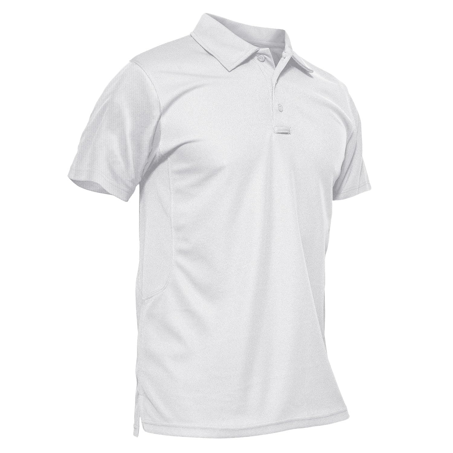 KEFITEVD Polo Shirts Herren Kurzarm Golf Tshirts Schnelltrocknend Army Tshirt Sport Outdoor Poloshirt mit Brillenhalter Knopfleiste Leicht T-Shirt Sommer
