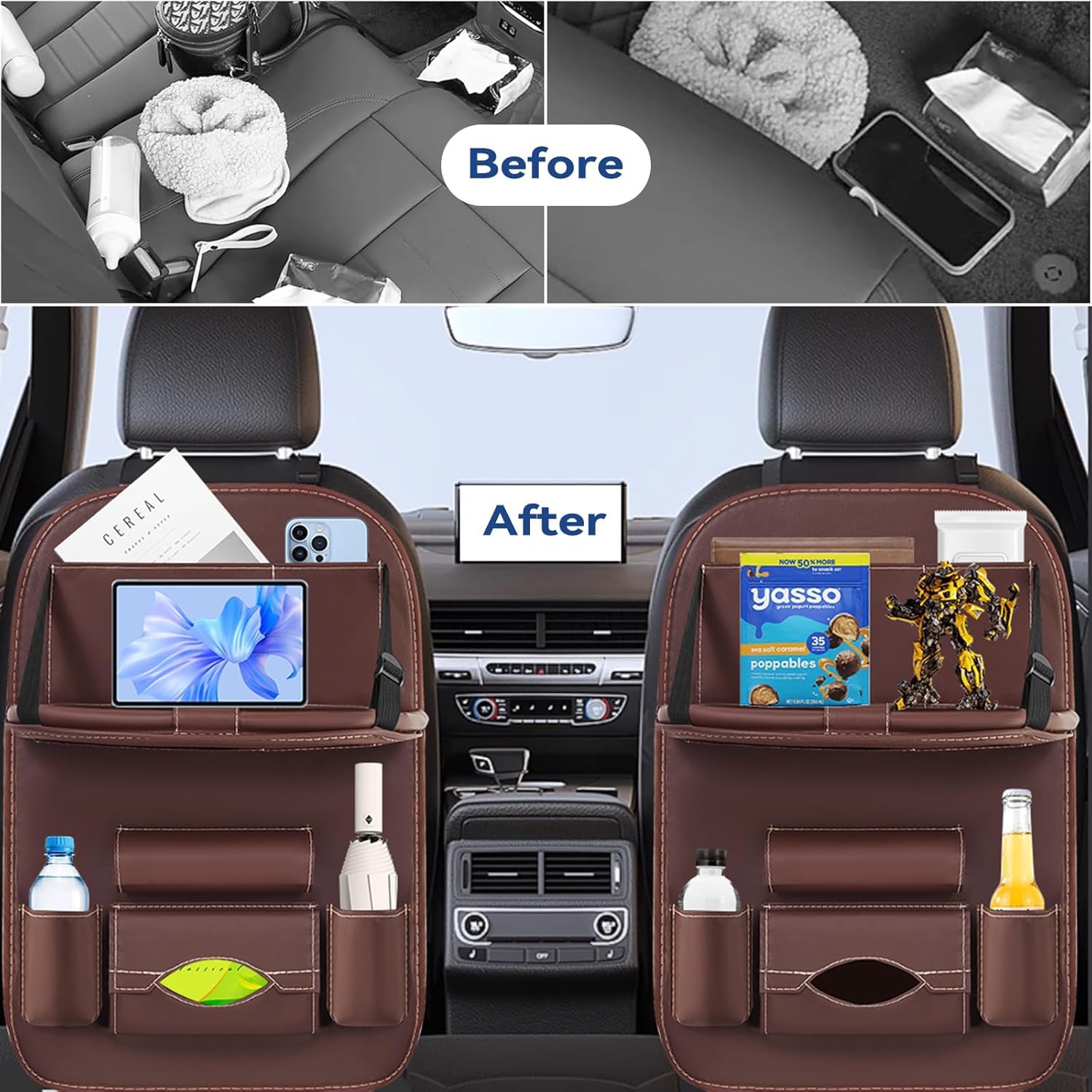 Ochraniacz na oparcie fotela samochodowego do Land Rover Defender Discovery 3, 4, 5, Range Rove Evoque Freelander, organizer samochodowy ze składanym blatem, wodoodporna, wielofunkcyjna torba do