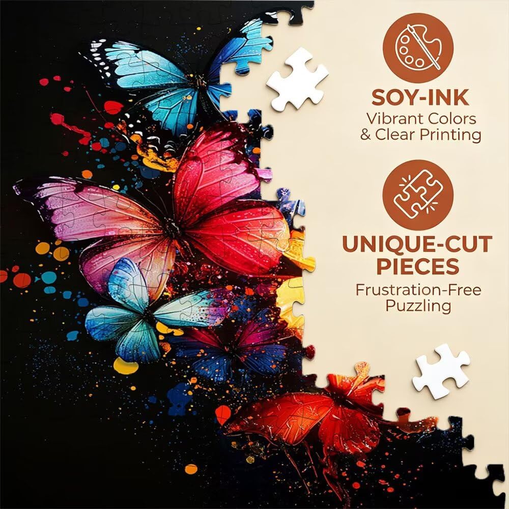 Puzzle w kolorze motyla, 2000 elementów, klasyczne puzzle, gra zręcznościowa dla dorosłych, puzzle dla całej rodziny, z pięknym opakowaniem, dekoracja DX0YL3-358