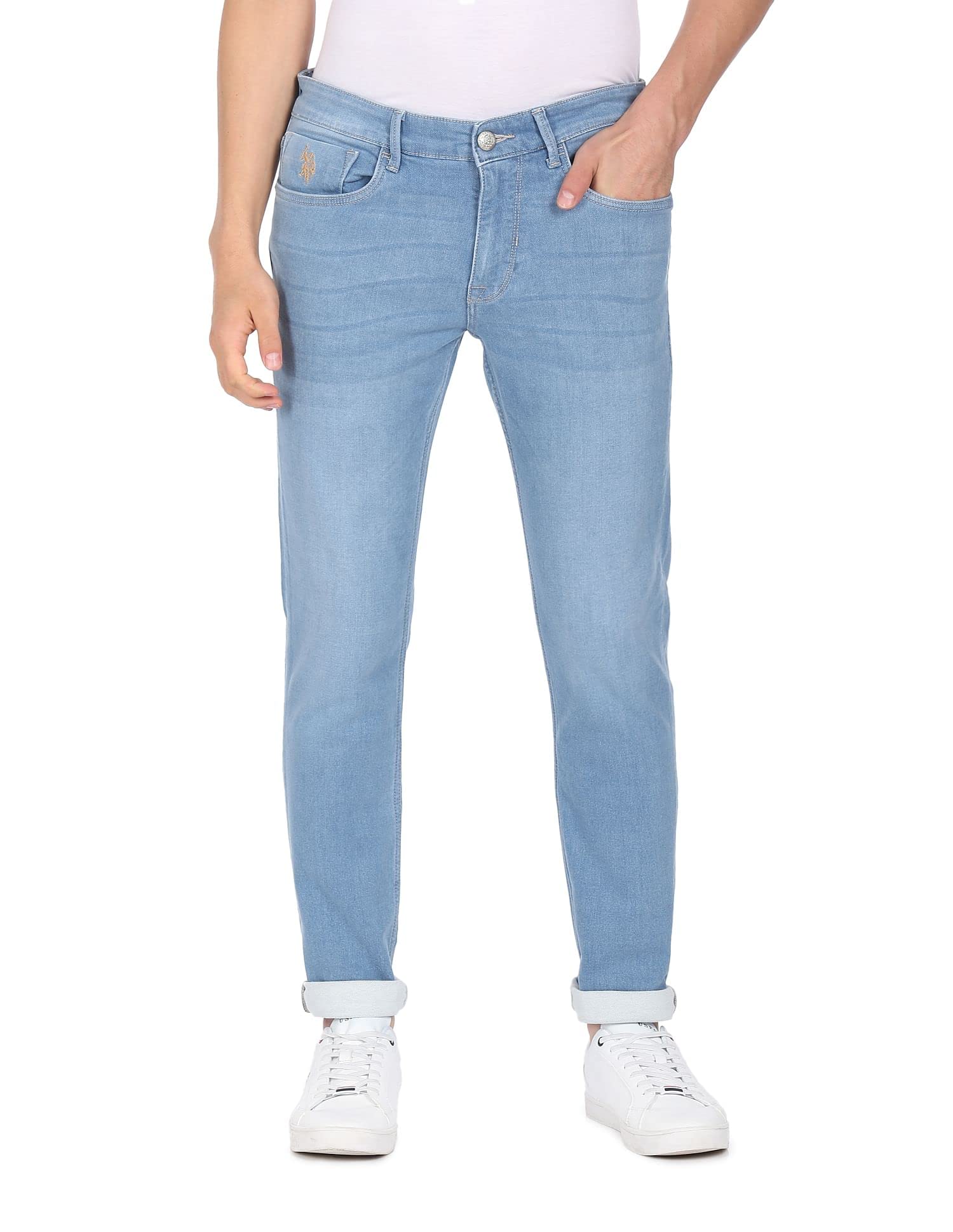 u.s. polo assn. Men's Skinny Fit Mid Rise Jeans-picture-22