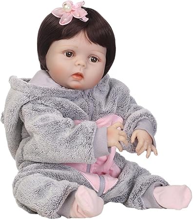Amazon リボーンベビードール 抱き人形 シリコーン ビニール 56cm バービー 着せ替え人形 ままごと 子供玩具 可愛い ベビーケア シリコン 誕生日 プレゼント Hillrong 人形 ドール おもちゃ