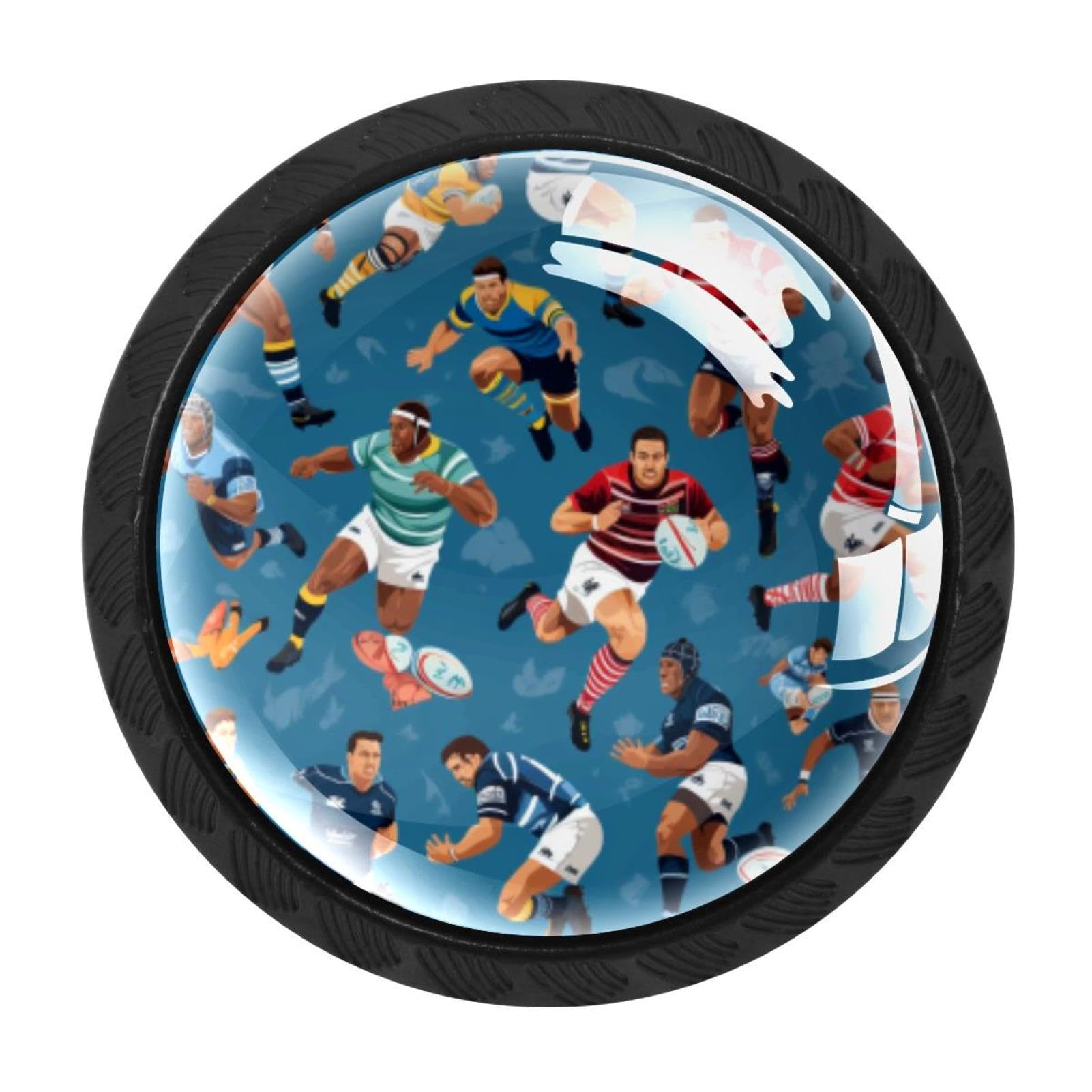 Chenzzzz Multicolored 10 4 Pieces Rugby Football Kitchen Cabinet Knobs Drawer Knobs Dresser Knobs Black Knobs Drawer Pulls Dresser Drawer Handles Knobs For Dresser Drawers