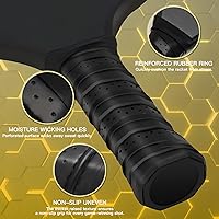 Vista 5 de YULISKY Paletas de pickleball, juego de 2 raquetas ligeras de pickleball con superficie de fibra de vidrio, con 4 bolas, 2 toallas refrescantes y 1