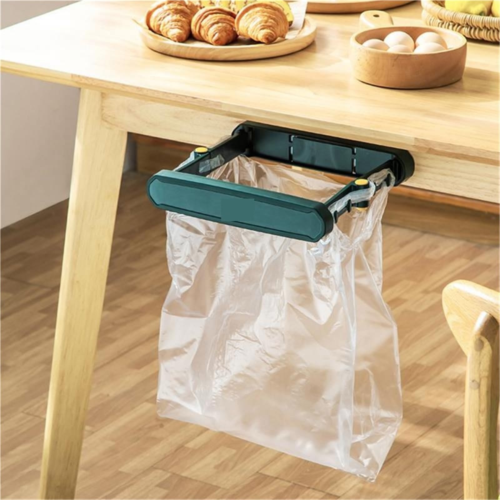 Estante for Bolsas de Basura Plegable, Soporte portátil montado en la Pared, Multifuncional, aplicable, Accesorios Cocina, 3 uds para Bolsas(Orange)