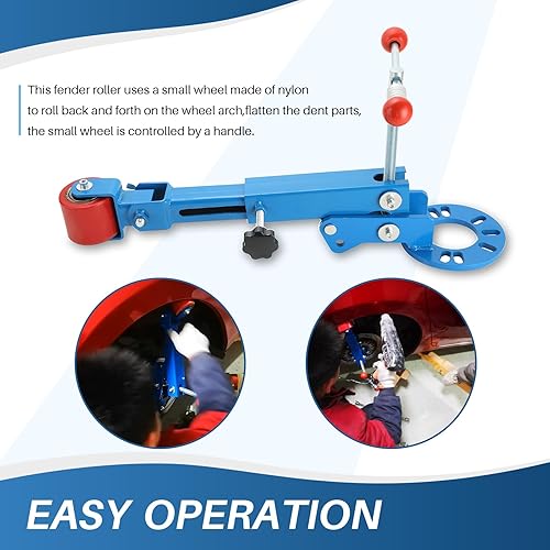 Miniatura 5 de DASBET Herramienta de extensión de reforma de guardabarros, rodillo de arco de rueda de auto resistente, rodillo de arco de rueda de auto,