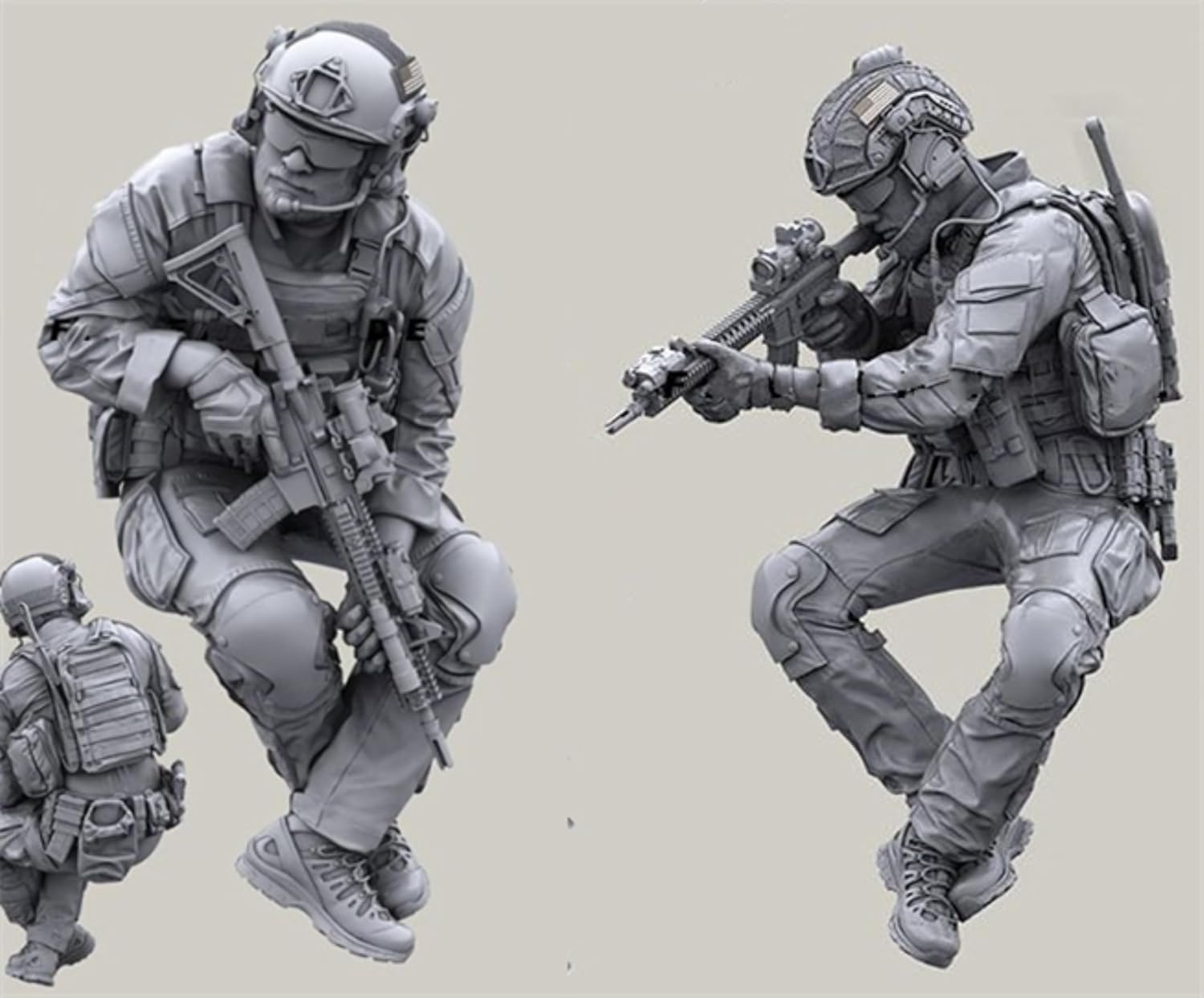 GoodFYouth 1/35 US Helicopter Commando Soldier Resin Model Kit Unpainted and Unassembled (2 people, no aircraft) //O3s8f4
