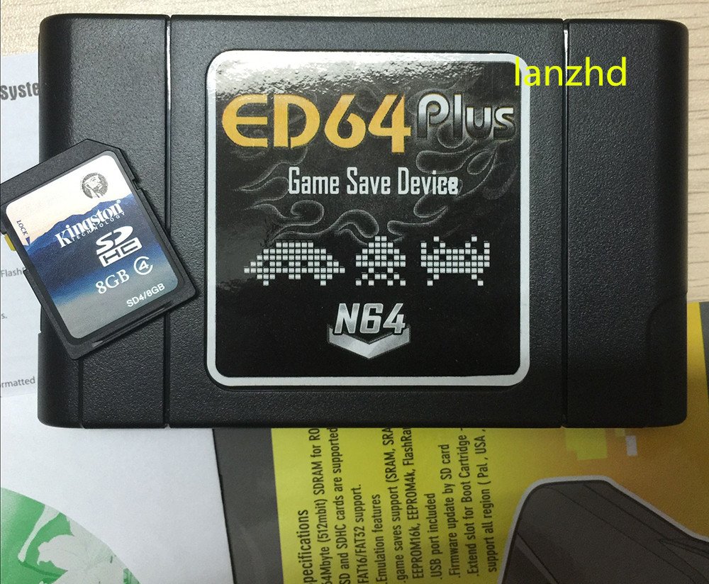 Lanzhd Nintendo 64 Ed64plus Super Nes Games Save Device Everdrive