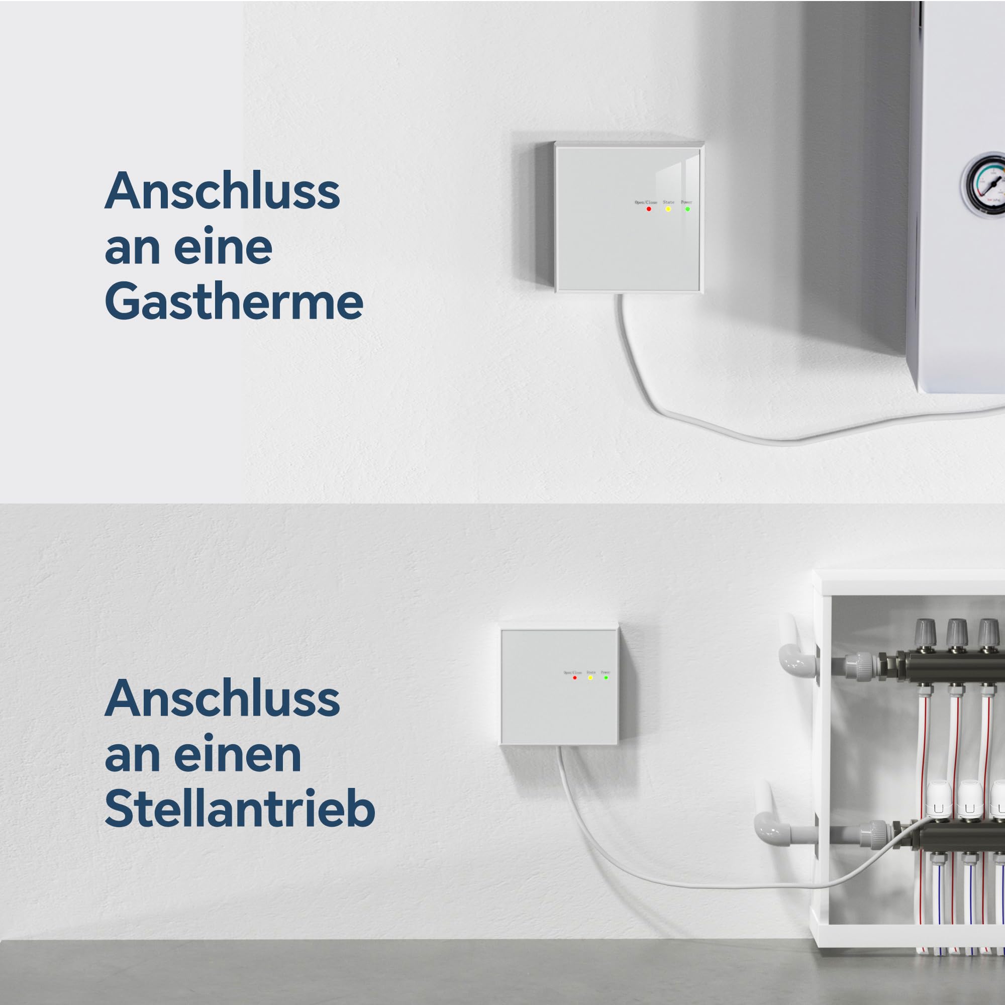 Beok Smart Thermostat für Wasser Fußbodenheizung und Gasheizkessel, RF und WiFi gesteuerter Raumthermostat, Wireless Programmierbarer Heizungsthermostat, Kompatibel mit Tuya APP Alexa Sprachsteuerung