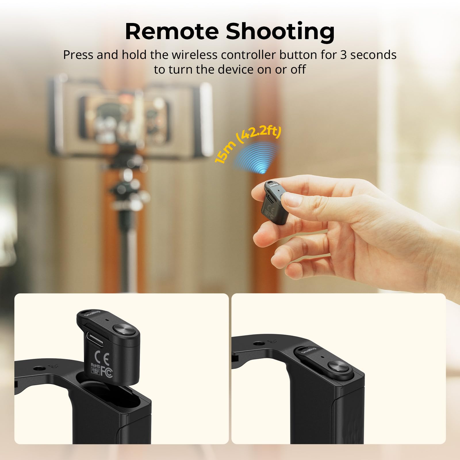 SMALLRIG IG-01 IntegraGrip Universal Phone Cage Con Controller Wireless - View #2