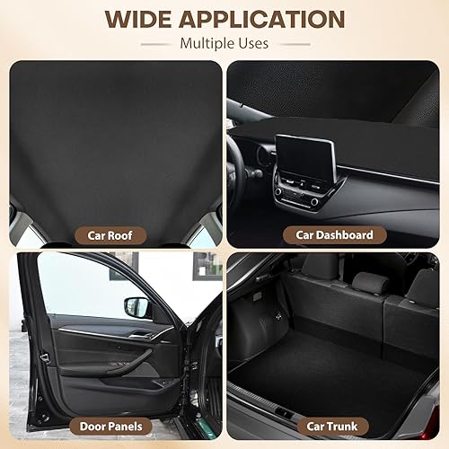 Miniatura 5 de OTOEZ Material de respaldo de espuma de tela para techo de automóvil, 60 pulgadas de largo x 36 pulgadas de ancho, material de tela para el hogar
