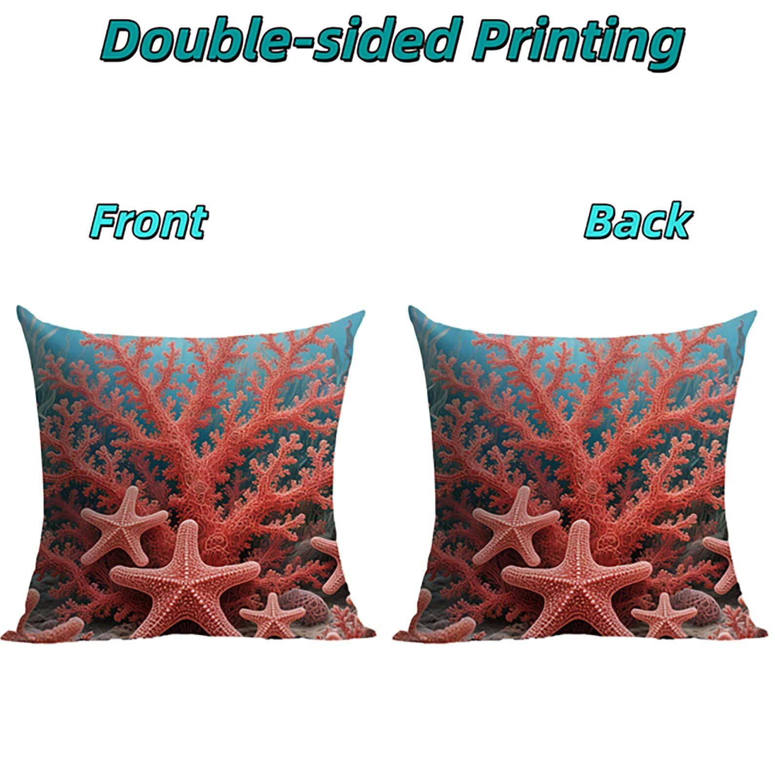 Kopfkissenbezug Coral Wasserdicht Outdoor 50x50cm Kissenbezug THDZ-2310