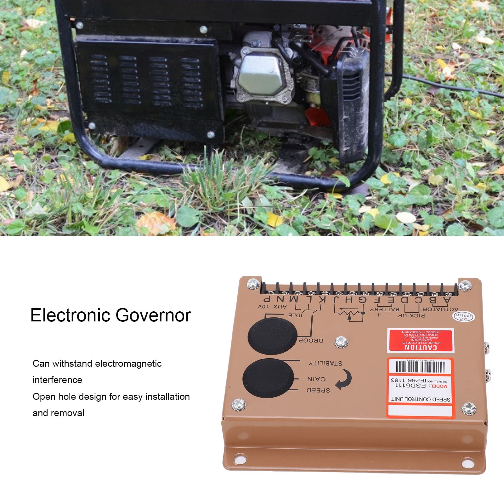 Regolatore Elettronico Generatore Scheda di Controllo Della Velocità del Motore Ferro Elettronico Regolatore Acceleratore Parti di Ricambio per la Riparazione ESD5111 DC 12V/24V